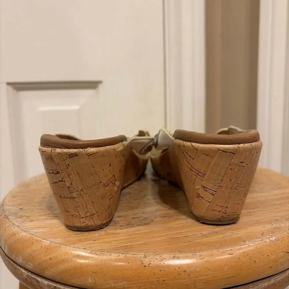 Skechers Cali Beverlee Bizzy Babe Rhinestone Cork Wedge Sandals